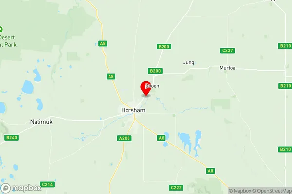 Horsham, Victoria Region Map