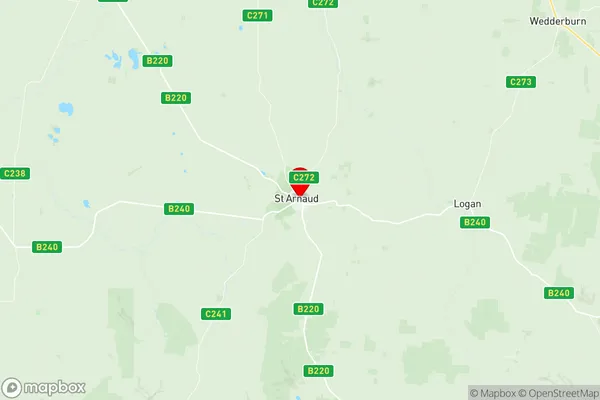 St Arnaud, Victoria Region Map