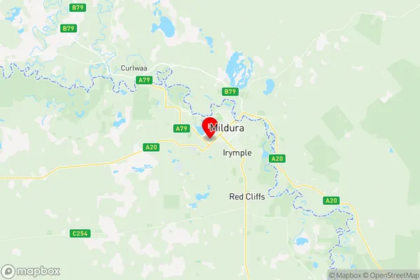 Mildura South, Victoria Region Map