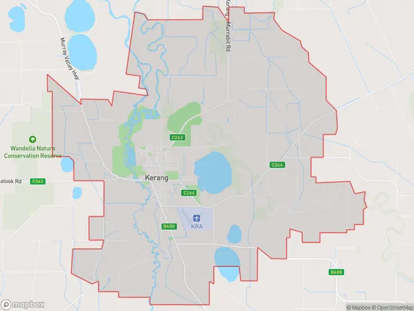 AU PostCode 3579 Suburbs Map for Kerang