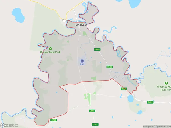 ZipCode 3549 Areas Map for Robinvale