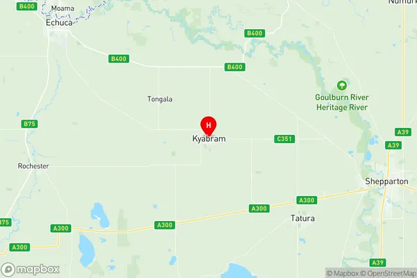 Kyabram, Victoria Region Map