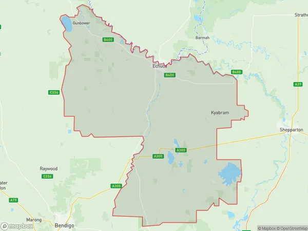 Campaspe, Victoria Polygon Area Map