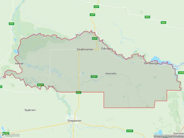 Moira, Victoria Polygon Area Map