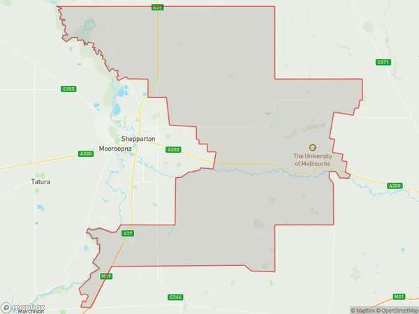 ZipCode 3634 Areas Map for Shepparton Region - East