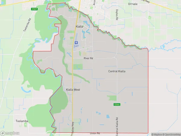 Kialla, Victoria Polygon Area Map