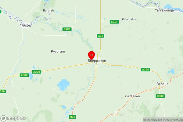 Shepparton, Victoria Region Map