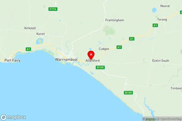 Warrnambool South, Victoria Region Map