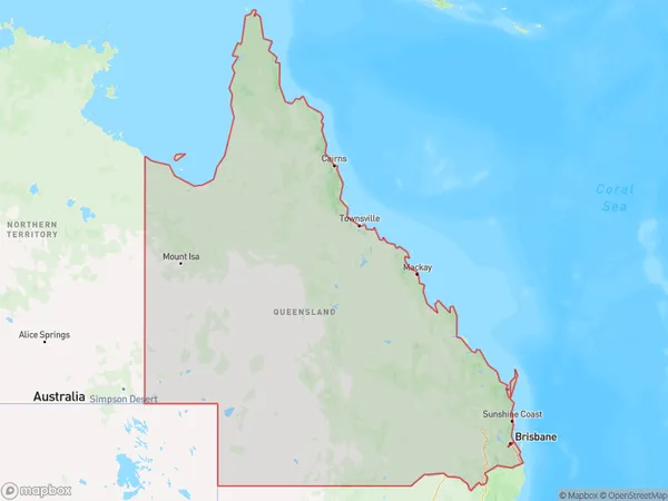 Queensland, Queensland Polygon Area Map