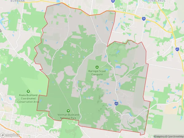 Sheldon Mount Cotton, Queensland Polygon Area Map