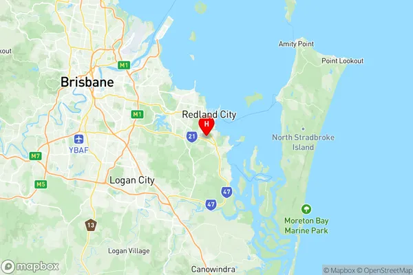 Thornlands, Queensland Region Map