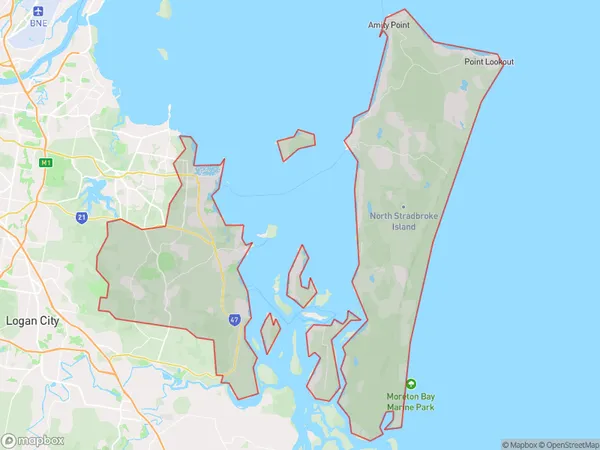 Cleveland Stradbroke, Queensland Polygon Area Map