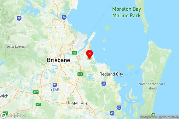 Manly West, Queensland Region Map