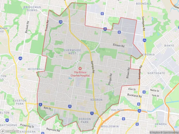 Chermside, Queensland Polygon Area Map