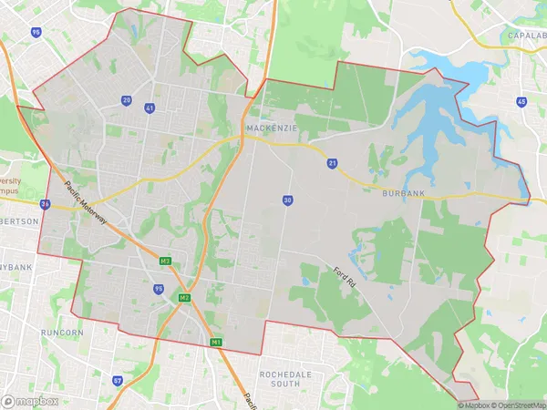 Mt Gravatt, Queensland Polygon Area Map