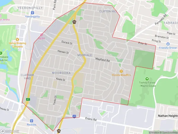 Moorooka, Queensland Polygon Area Map