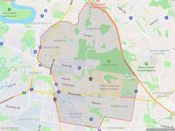 Nathan, Queensland Polygon Area Map