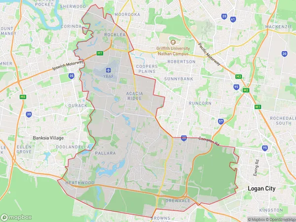 Rocklea Acacia Ridge, Queensland Polygon Area Map