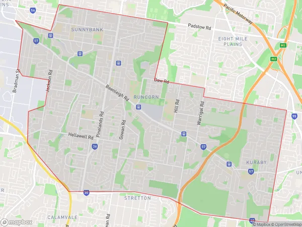 Sunnybank, Queensland Polygon Area Map