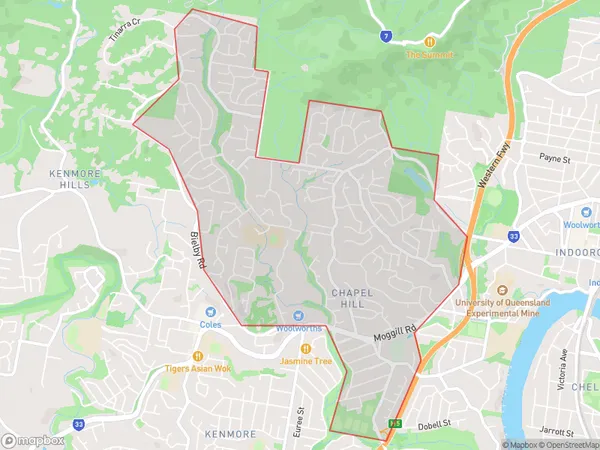 Chapel Hill, Queensland Polygon Area Map