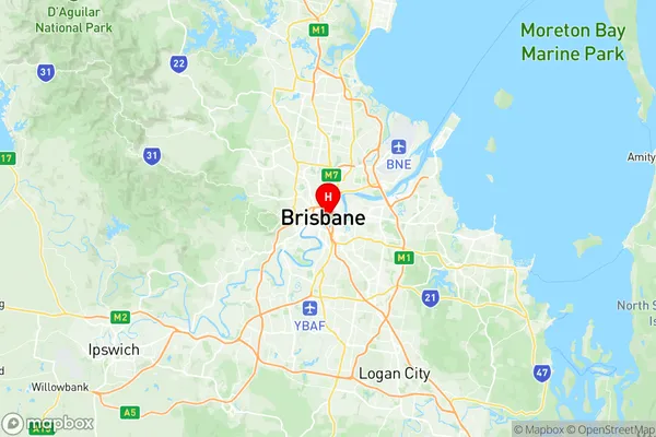 Brisbane City, Queensland Region Map