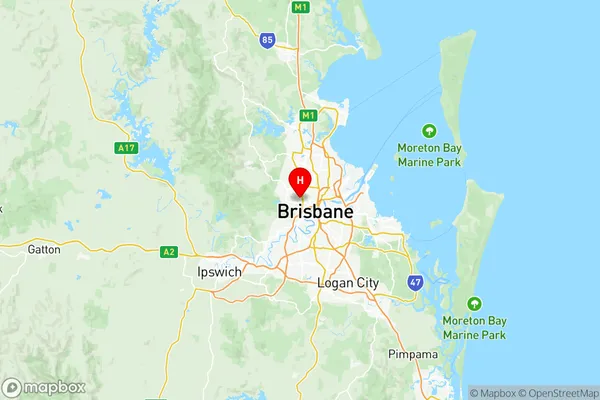 Brisbane Inner West, Queensland Region Map