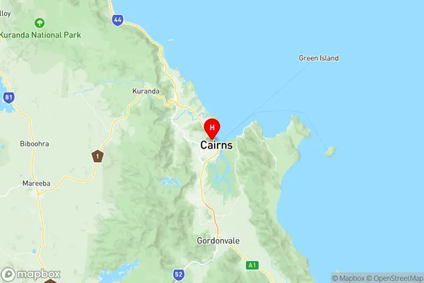 Cairns City, Queensland Region Map