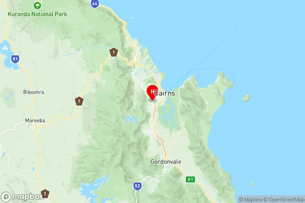 Earlville Bayview Heights, Queensland Region Map