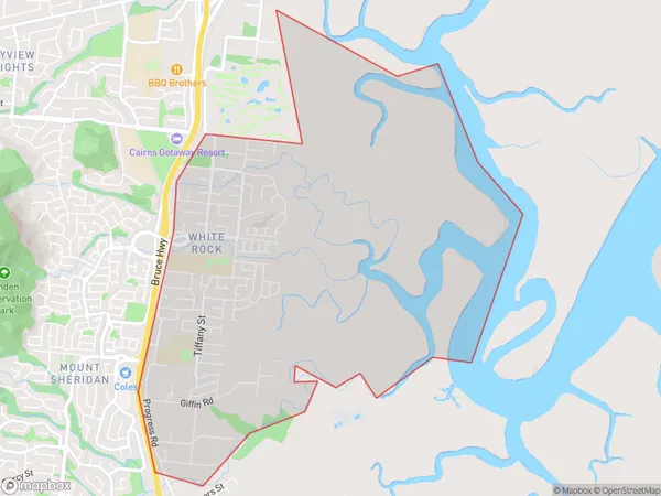 White Rock, Queensland Polygon Area Map