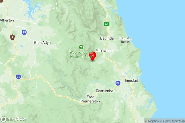 Wooroonooran, Queensland Region Map