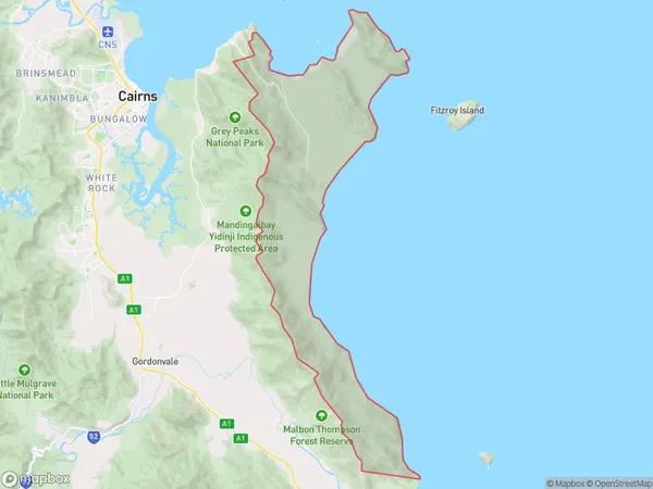 Yarrabah, Queensland Polygon Area Map