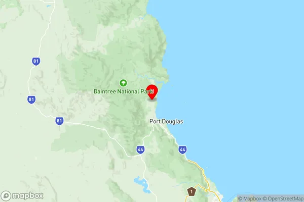 Port Douglas Daintree, Queensland Region Map