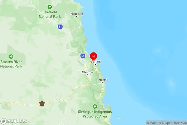 Cairns, Queensland Region Map