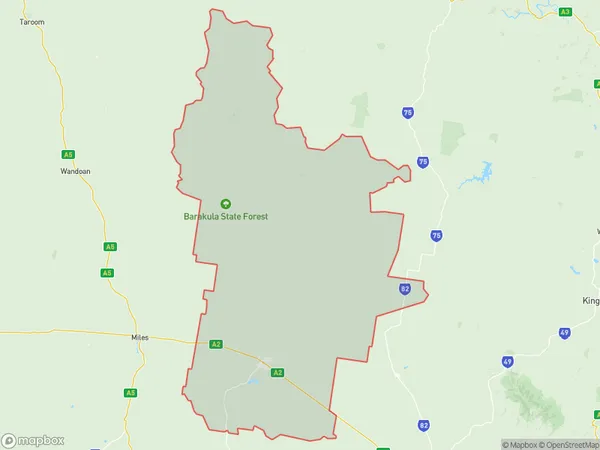 Chinchilla, Queensland Polygon Area Map