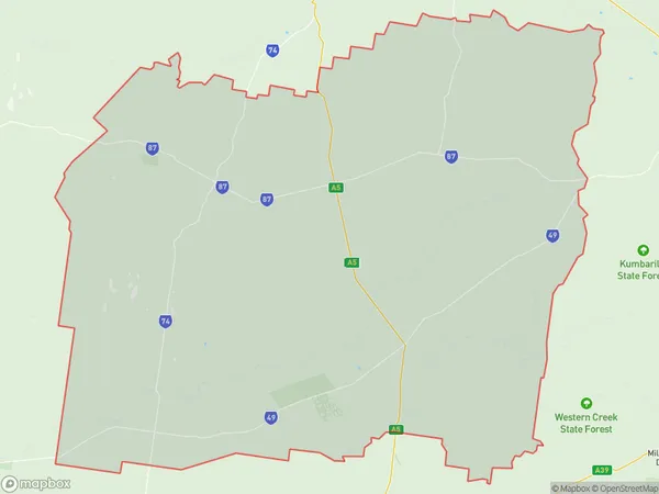 Tara, Queensland Polygon Area Map