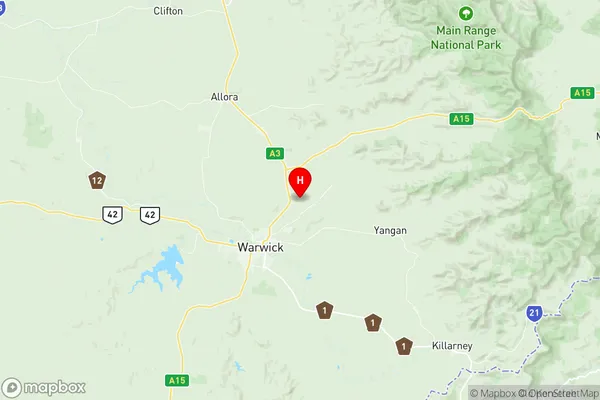 Southern Downs East, Queensland Region Map