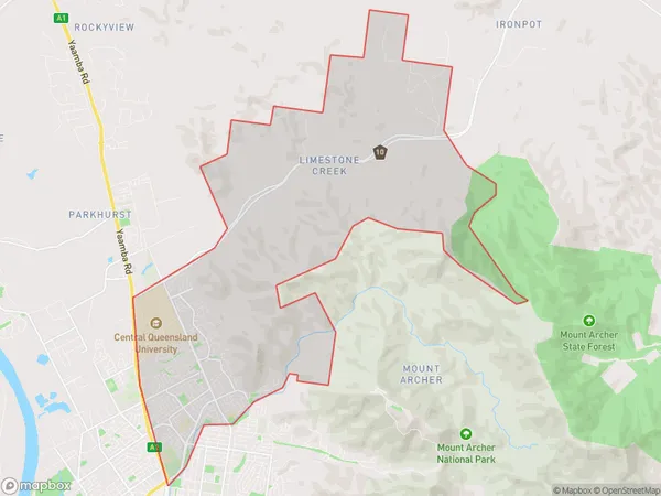 Postal Code 4701 Regions Map for Norman Gardens