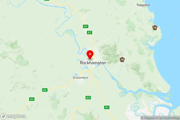 Rockhampton West, Queensland Region Map