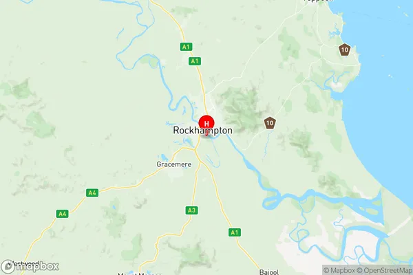 Rockhampton City, Queensland Region Map