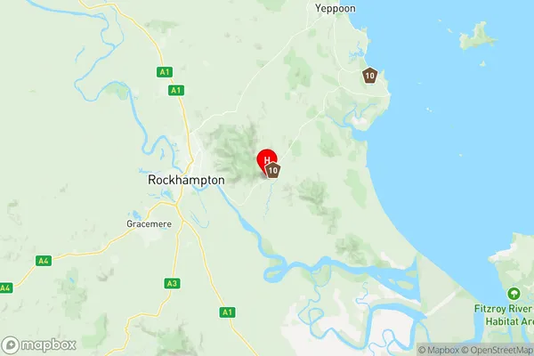 Rockhampton Region East, Queensland Region Map