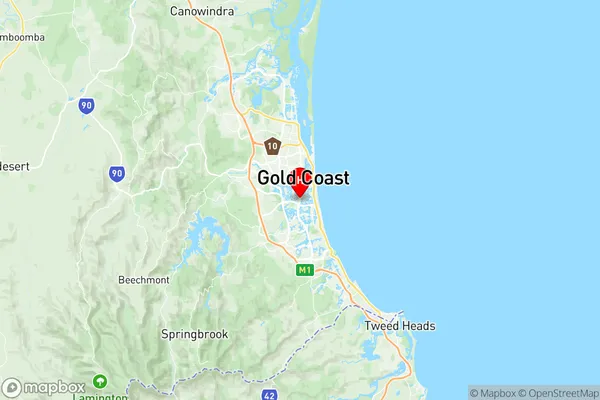 Broadbeach Waters, Queensland Region Map