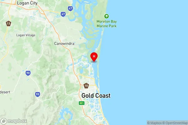 Paradise Point Hollywell, Queensland Region Map