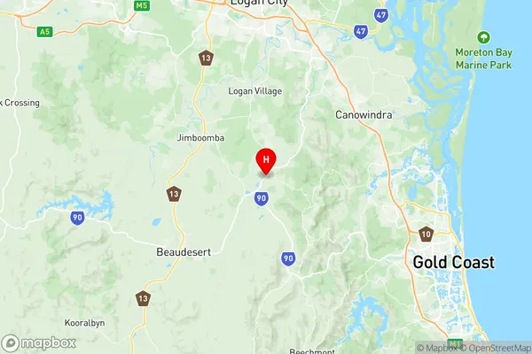 Tamborine Canungra, Queensland Region Map