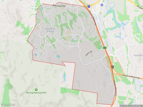 Pacific Pines Gaven, Queensland Polygon Area Map