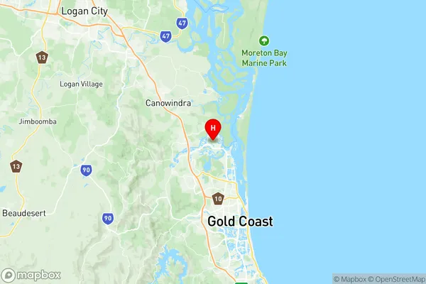 Hope Island, Queensland Region Map