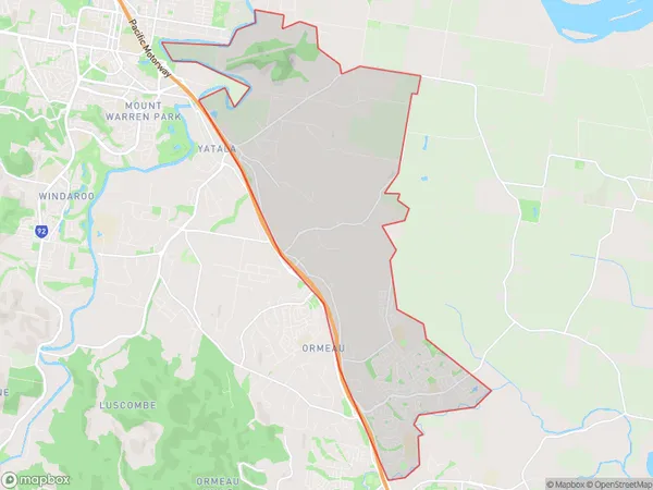 Ormeau (East) Stapylton, Queensland Polygon Area Map