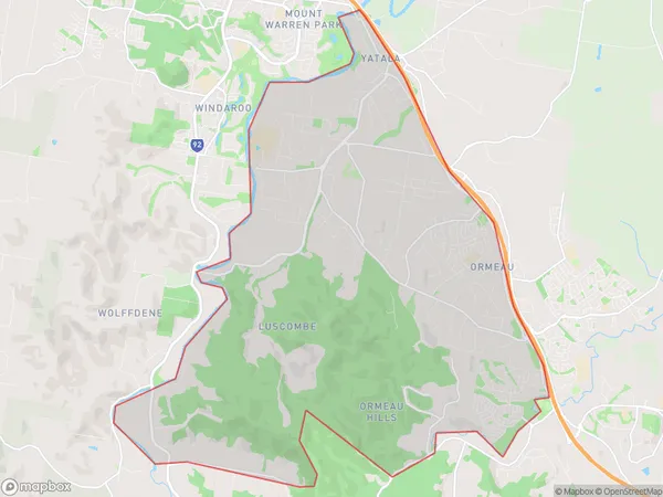 Ormeau (West) Yatala, Queensland Polygon Area Map