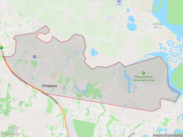 Pimpama North, Queensland Polygon Area Map