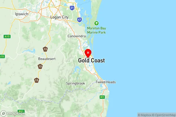 Southport, Queensland Region Map