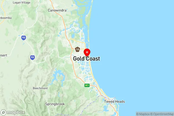 Surfers Paradise, Queensland Region Map
